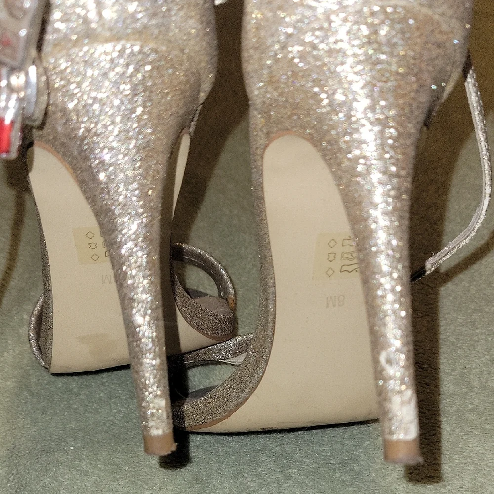 Steve Madden Women's Sparkling Heels - Silver - Picture 6 of 8